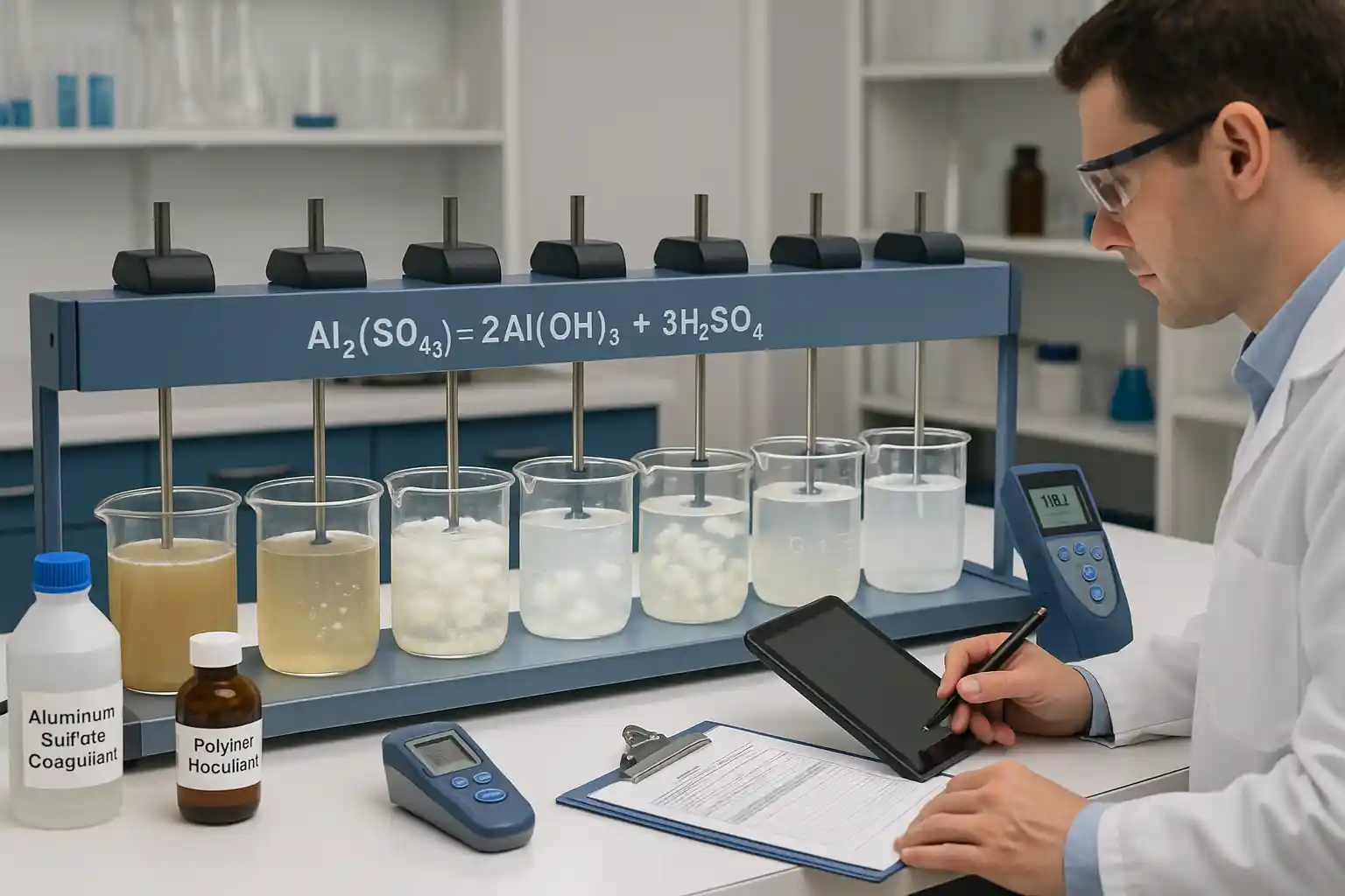 فرایند لخته‌سازی با سولفات آلومینیوم؛ از تئوری تا بهره‌برداری در تصفیه آب و فاضلاب