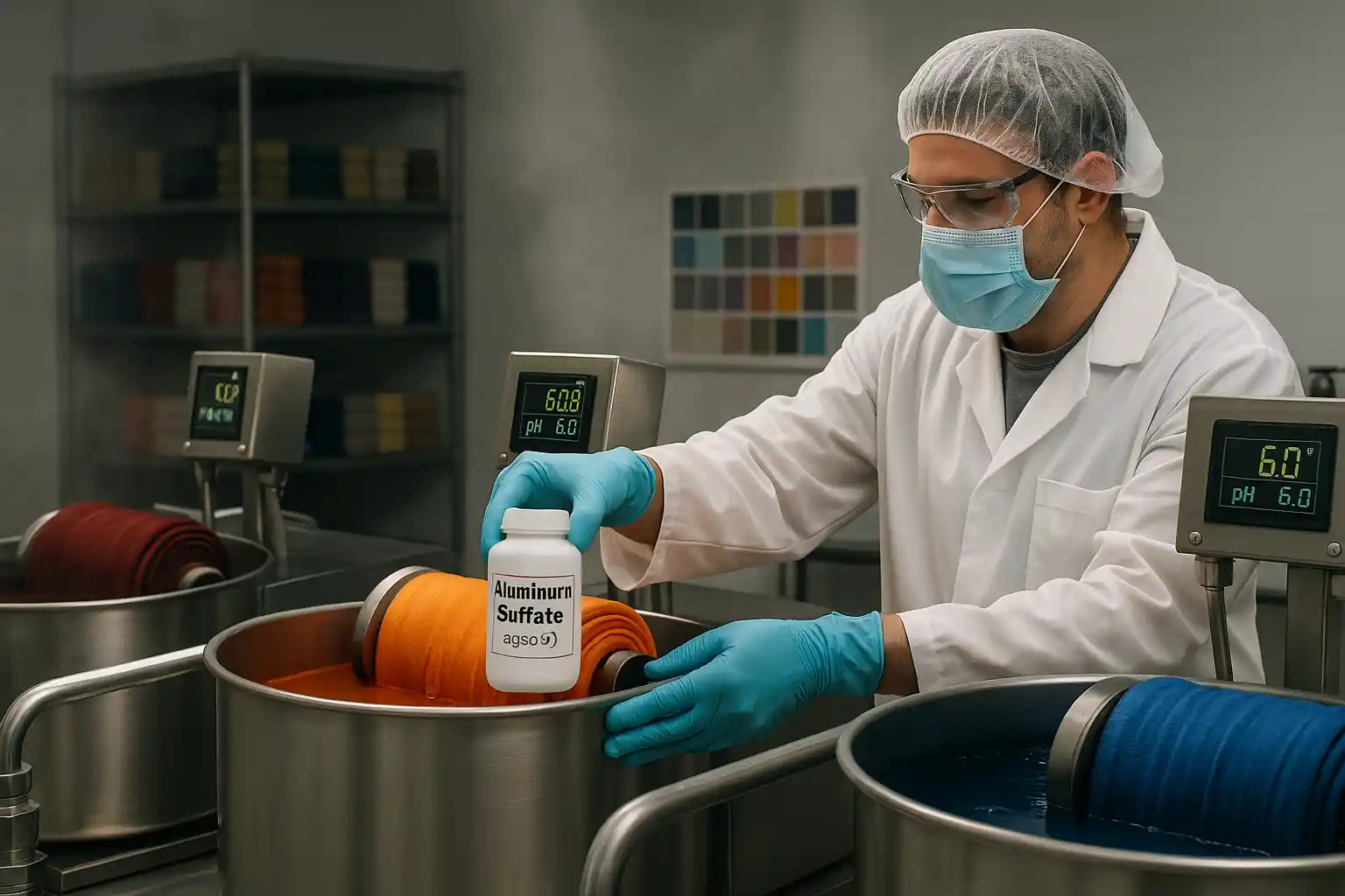 کاربرد سولفات آلومینیوم در رنگرزی و چاپ نساجی