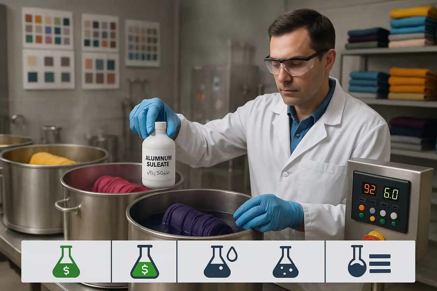 کاربرد سولفات آلومینیوم در صنعت نساجی