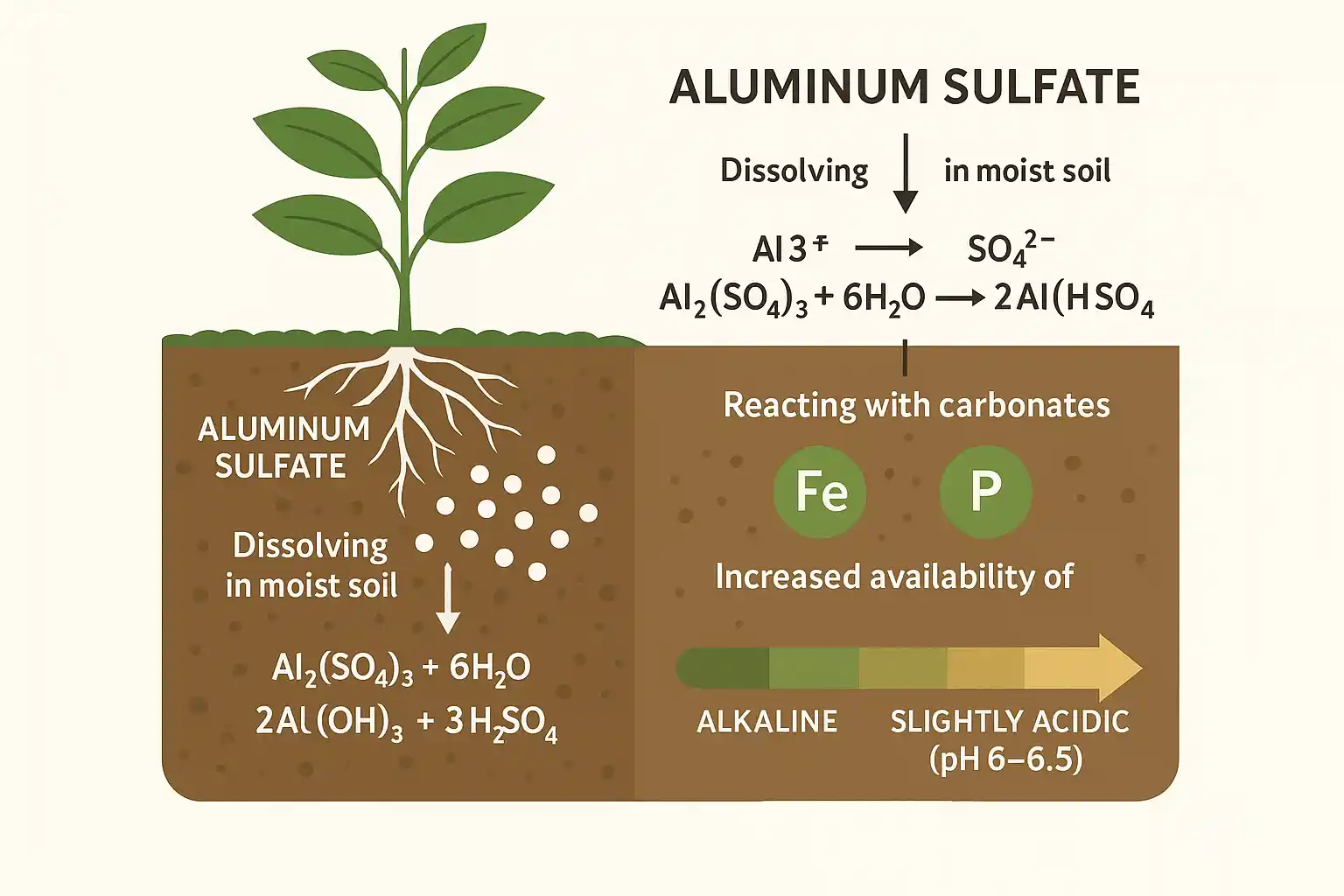 مقدار مصرف و روش کاربرد سولفات آلومینیوم در محصولات کشاورزی